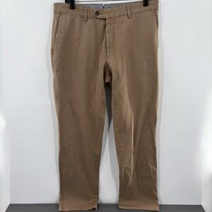 BALLIN Atwater Pant Chino 35x30 Flat Front Modern Fit Stretch Supima Twill Khaki